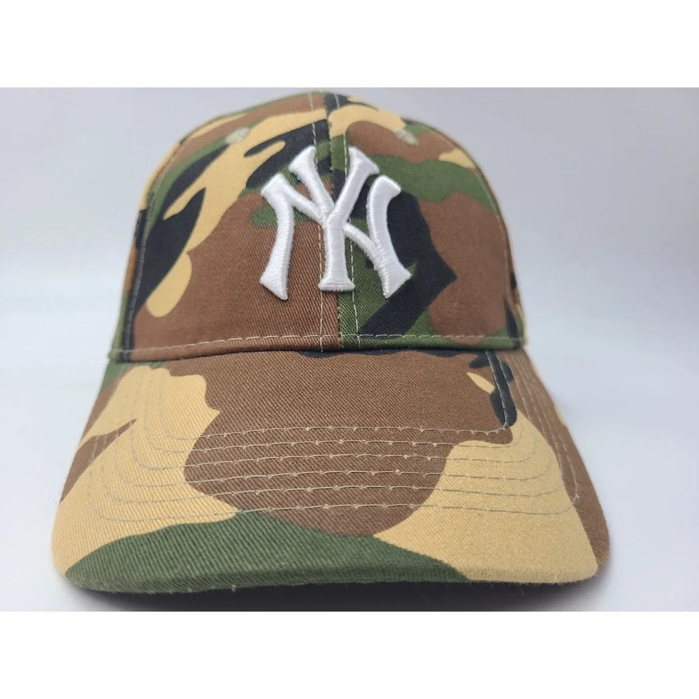 New York Yankees Camo Budweiser Adjustable Hat Cap SGA MLB Baseball‎ Brown Green
